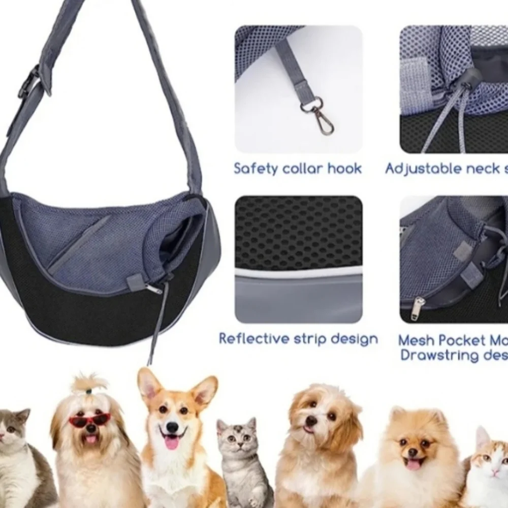 Pet Carrier Sling for Dogs - Gray